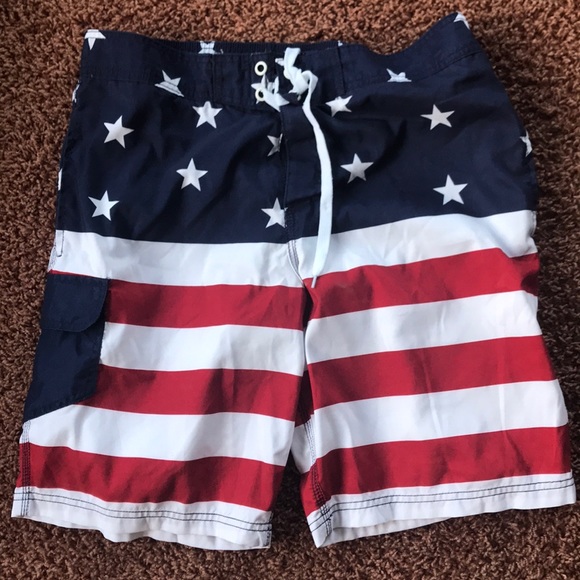 american flag bathing suit mens